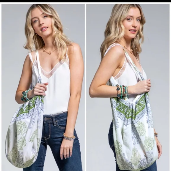 New Floral Print Bohemian Bag - Picture 1 of 6